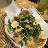Lemongrass fried tofu   at Kawin's Kitchen in Koh Samui