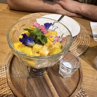 Mango and sticky rice   at Kawin's Kitchen in Koh Samui