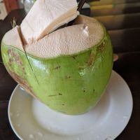 Fresh coconut at Kawin's Kitchen in Koh Samui