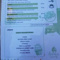 Menu (food) at Aurora Sweets in Korcula