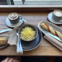 Sausage roll, mac and cheese, pizza twist, all vegan at No 28 The Cookery in Ilfracombe
