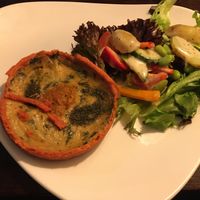 Cheeze Tart with beetroot crust at Ferry Boat Inn in North London