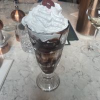 dark chocolate & cherry vegan sundae (amazing)   at Black Ivy in Edinburgh