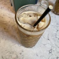 iced americano with almond milk  at Black Ivy in Edinburgh