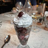 cherry fudge vegan sundae  at Black Ivy in Edinburgh