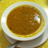 Soup appetizer at Jyoti-Bihanga in San Diego