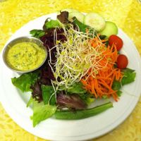 Salad appetizer at Jyoti-Bihanga in San Diego