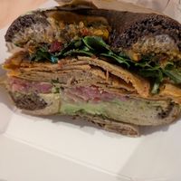 Vegan seitain sandwich at The Bagel Mill in Petaluma