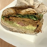 Bagel sandwich   at The Bagel Mill in Petaluma