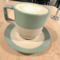 Strawberry latte   at The Bagel Mill in Petaluma