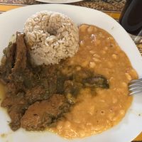 Frejol con cabrito  at Restaurant Vegetariano Mais in Trujillo