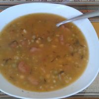 Soup (Shambar) at Restaurant Vegetariano Mais in Trujillo