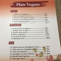 Vegan Menu at Yamato 356 in Marseille