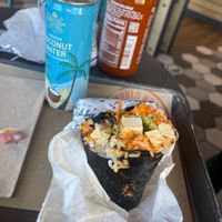 Tofu swap in nori for bulgogi   at World Wrapps in Santa Clara