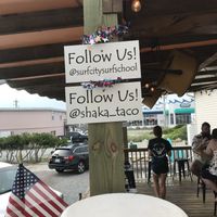 Social media at Shaka Taco in Surf City
