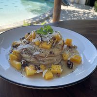 Mango pancakes   at Le Bamboo Bali in Pecatu