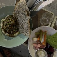 Smoked tofu eggplant and the raw veggies  at Saigonese Eatery in Phu Quoc