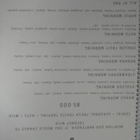 Menu food options at Impresso Coffee in Phan Thiet