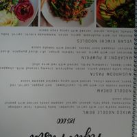 Menu food options at Impresso Coffee in Phan Thiet