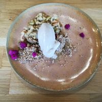 Tonka bean flavoured dessert at Kurkuma in Hamburg