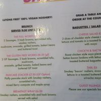 Some of the options at Monstera Canteen in Luton