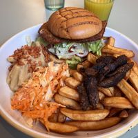Not Today Seitan Burger Box  at Monstera Canteen in Luton
