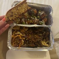 Cauliflower Wings (top) Mac and Cheese (bottom)!  at Monstera Canteen in Luton