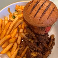 Buffalo burger at Monstera Canteen in Luton