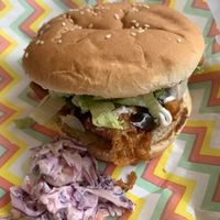 Hoi sin tofu burger at Monstera Canteen in Luton