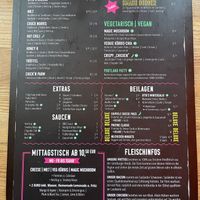 menu card  at Otto's Burger - Schanze in Hamburg