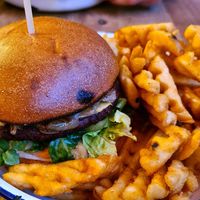 Mr. T burger and waffle fries 🌱👍 at Otto's Burger - Schanze in Hamburg