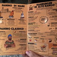 Menu on summer 2021 - 1 of 2 at Merendero in Cesenatico