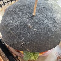 Burger bread black  at Merendero in Cesenatico