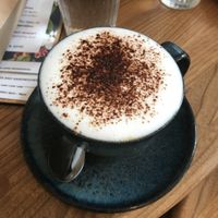 Almond milk cappuccino  at The Find in Cheltenham