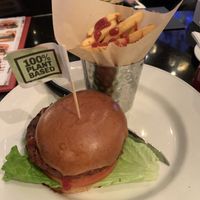 Vegan burger  at Hard Rock Cafe in Rome