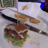 Vegan burger  at Hard Rock Cafe in Rome