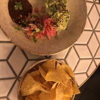 Guacamole and chips  at Flamingo Joe's in Wellington