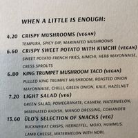 Appetizers  at Ülo in Tallinn