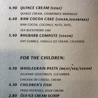 Desserts & Kid’s Menu at Ülo in Tallinn