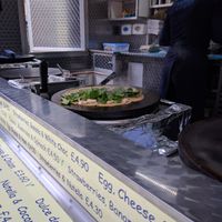 Spinach and Mushrooms on Vegan Buckwheat Crepe at Cambridge Crepes in Cambridge