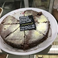 Vegan Chocolate, Raspberry & Lime Cake at Popty'r Dref in Dolgellau