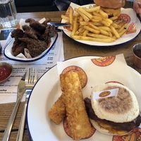 Mighty muffin, burger and shrooms at Mighty Wieners  in Bournemouth