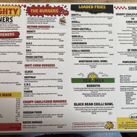 Menu  at Mighty Wieners  in Bournemouth