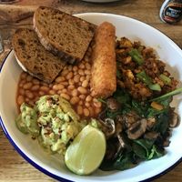 Mighty vegan breakfast at Mighty Wieners  in Bournemouth