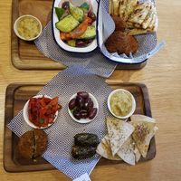 Vegan Meze Board and Spartan Box at Zeus Street Greek in Chermside