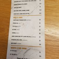 Drinks Menu at Zeus Street Greek in Chermside