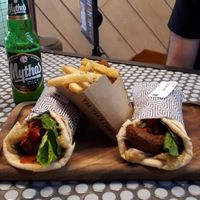 Falafel pita at Zeus Street Greek in Chermside