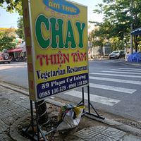 Sign at the front at Thien Tam - Passionate Heart Vegetarian in Da Nang