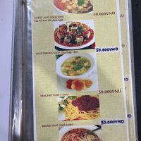 Menu   at Thien Tam - Passionate Heart Vegetarian in Da Nang