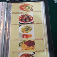 Menu at Thien Tam - Passionate Heart Vegetarian in Da Nang